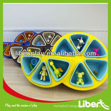 2014 new design Plastic Kids Book Display, school Plastic Kids furniture in Fruit shape LE.SK.023